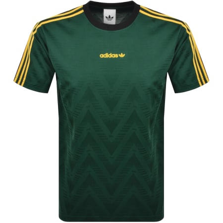 adidas Originals Jacquard Jersey T Shirt Green | Mainline Menswear us